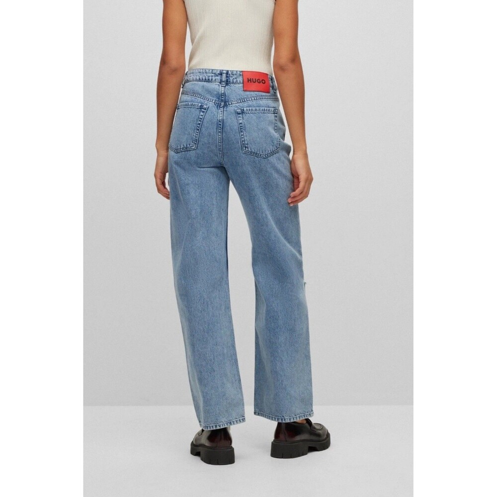 HUGO BOSS 937 Relaxed Fit Jeans in Blue Rigid Denim - Size 25 - New